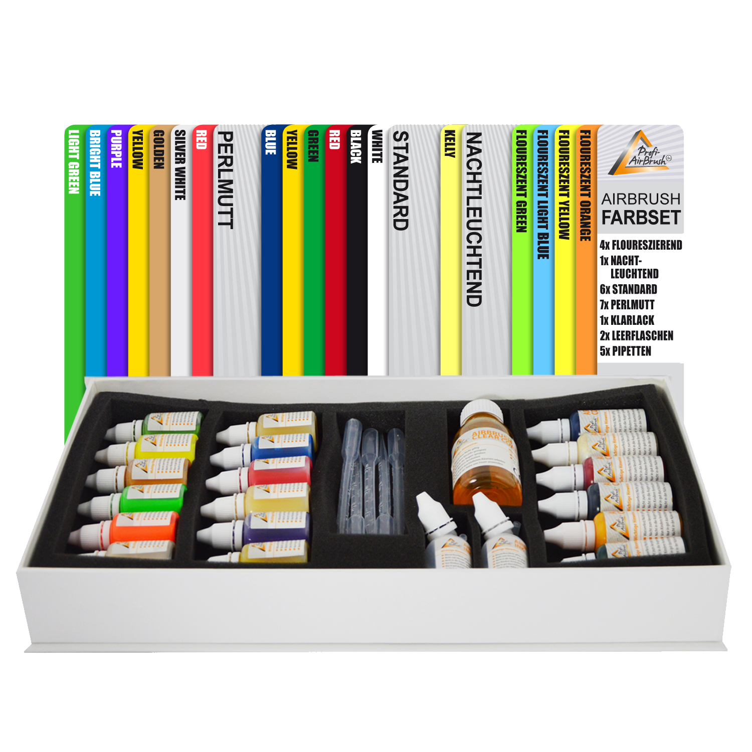 Airbrush Farben Alkoholbasis 19-er GESCHENK-Set