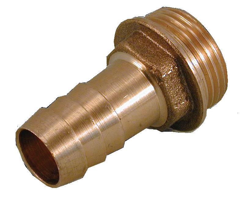 Messingtülle von 1" AG auf Schlauchanschluss 20mm/3/4"