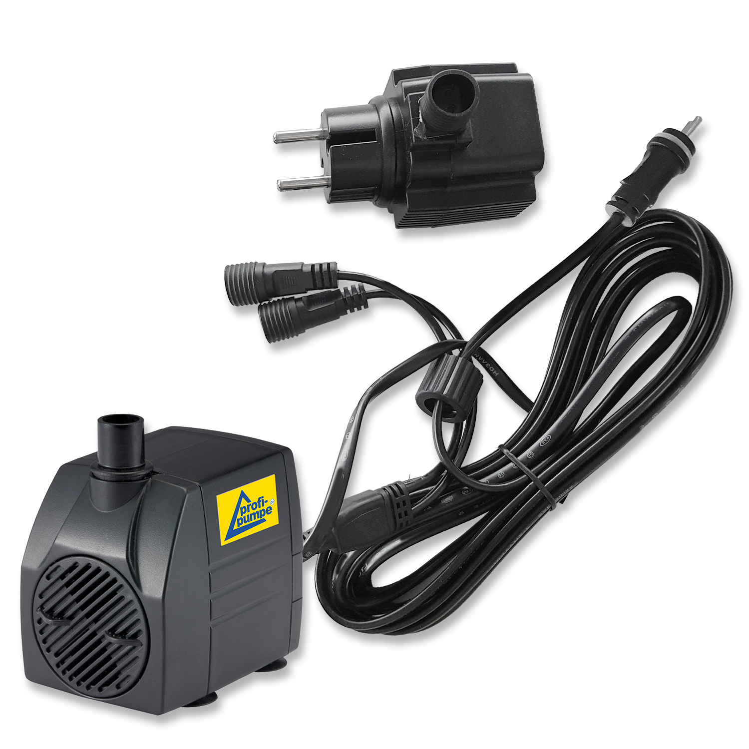 Tauchpumpe für 230V - Gartenbrunnen Zimmerbrunnen 3-Stufige STEIN-KASKADE mit LED-Licht