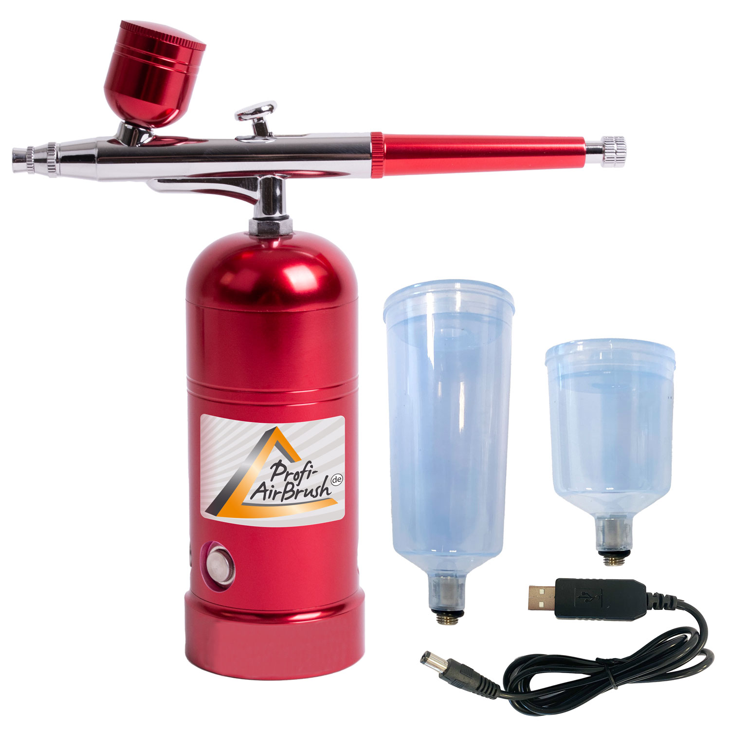 Profi AirBrush Kompressor ACCU-Star I - ROT