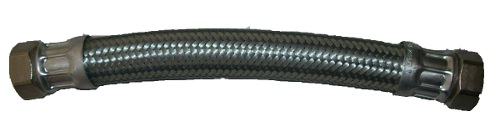 Panzerschlauch für Brauchwasser, gerade, Länge 300mm, 1" Zoll IG auf 1" Zoll IG